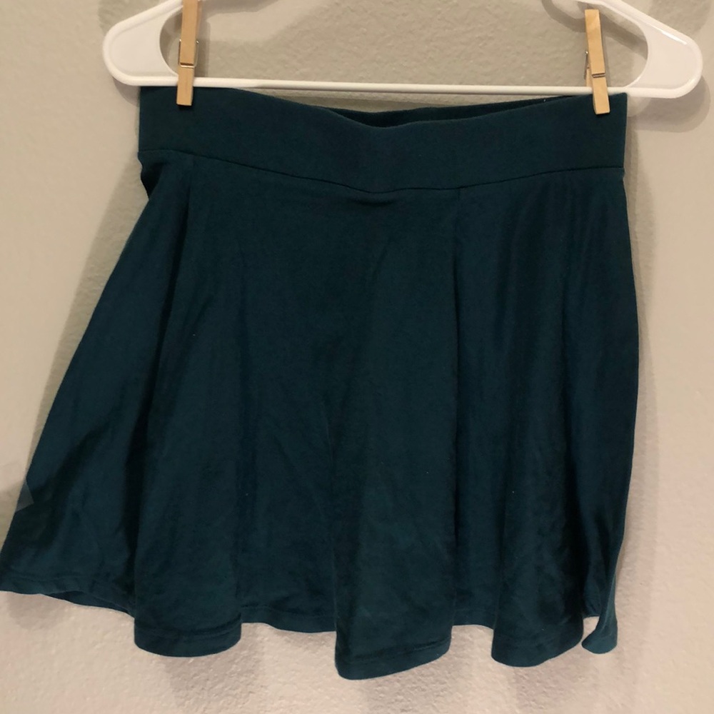 Forest Green A Line Mini Skirt